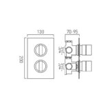 Vado Notion 2 Outlet 2 Handle Thermostatic Valve