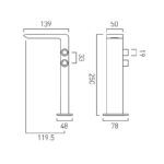 Vado Omika Extended Mono Basin Mixer