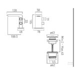 Vado Omika Mini Mono Basin Mixer with Universal Waste