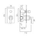 Vado Omika Manual Shower Valve with Diverter