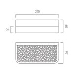 Vado Omika Shelf with Geometric Insert 200mm