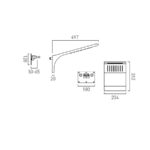 Vado Omika 2 Function Wall Mounted Shower Head