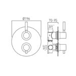 Vado Origins 1 Outlet 2 Handle Thermostatic Valve