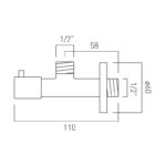 Vado Quarter Turn Angle Valve 1/2" x 1/2" with Integral Filter Chrome