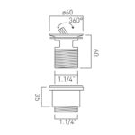 Vado Slotted Captive Basin Waste Chrome