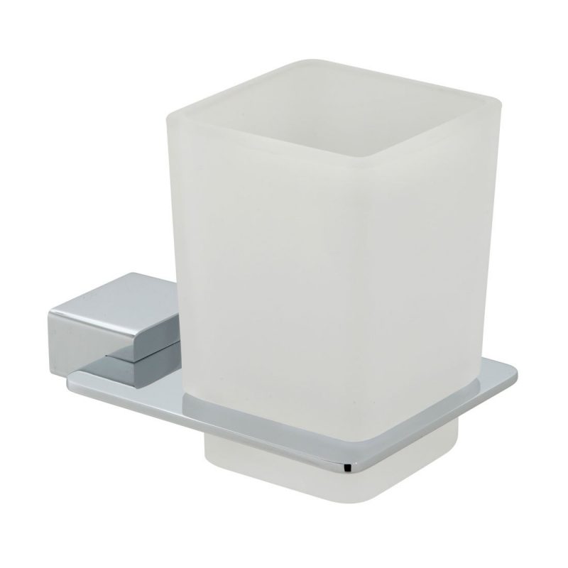 Vado Phase Frosted Glass Tumbler & Holder