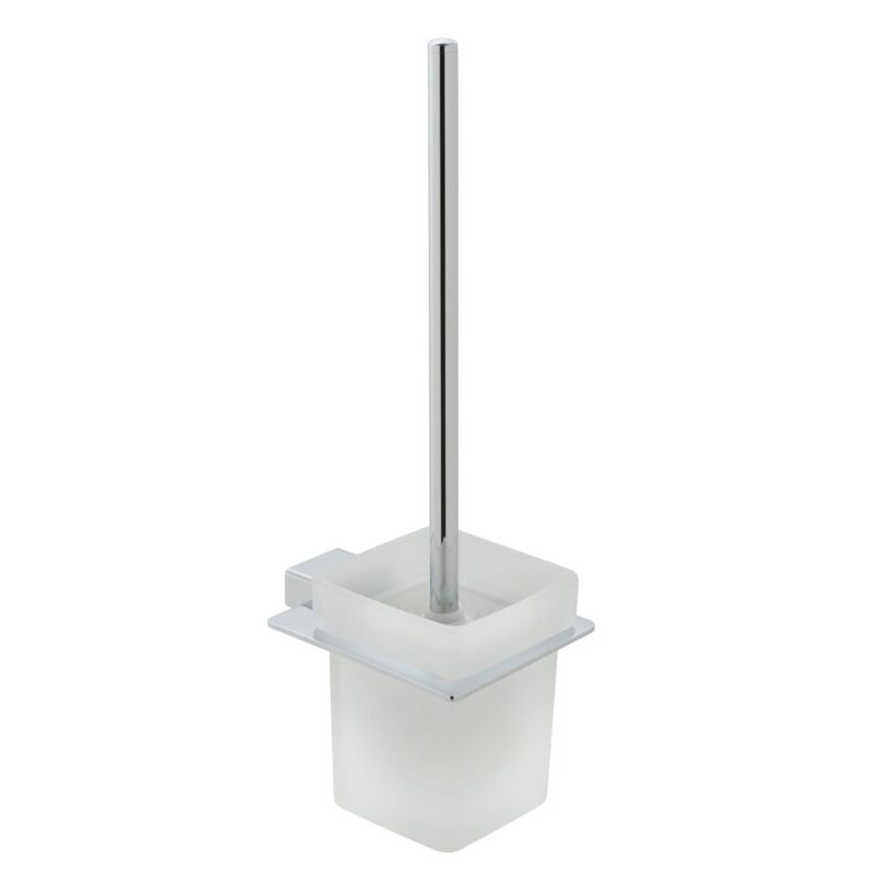 Vado Phase Toilet Brush & Frosted Glass Holder