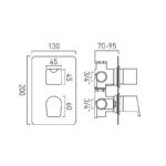 Vado Photon 2 Outlet 2 Handle Thermostatic Valve