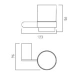 Vado Photon Frosted Glass Tumbler & Holder