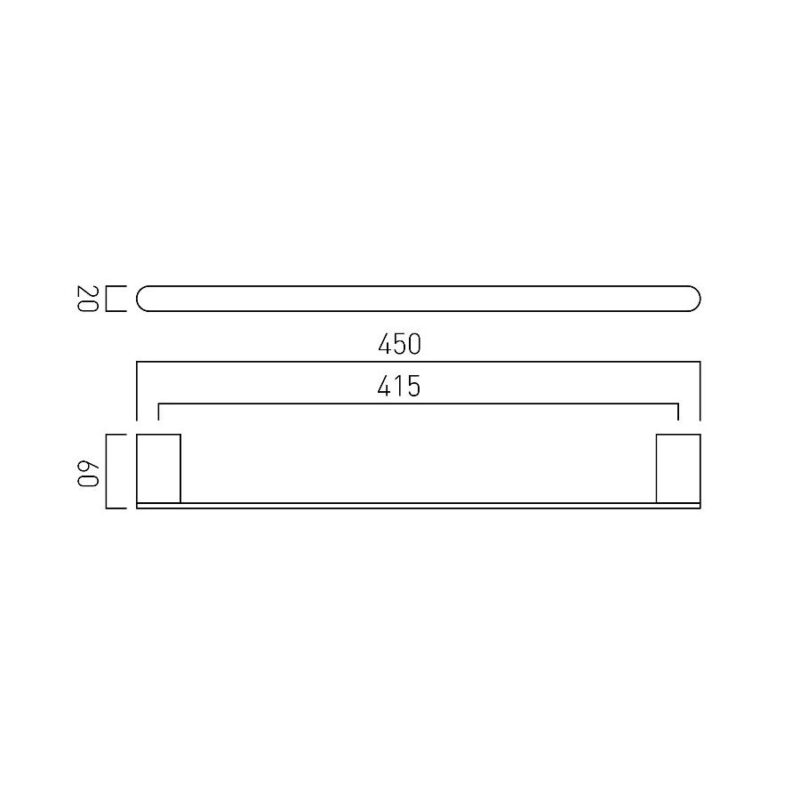 Vado Photon Towel Rail 450mm