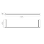 Vado Photon Clear Glass Shelf 573mm