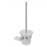 Vado Photon Toilet Brush & Frosted Glass Holder