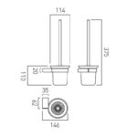 Vado Photon Toilet Brush & Frosted Glass Holder