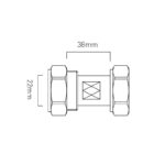 Vado Protherm In-Line 22mm Fittings
