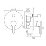 Vado Sense Manual Valve with Diverter