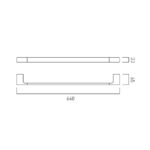 Vado Shama Towel Rail 640mm