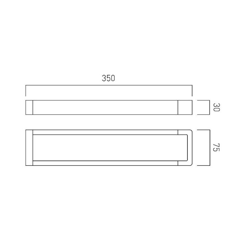 Vado Shama Double Towel Rail 350mm