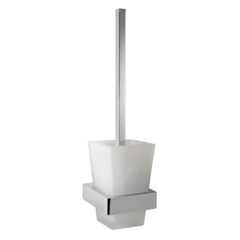 Vado Shama Toilet Brush & Frosted Glass Holder Vado Shama Toilet Brush & Frosted Glass Holder
