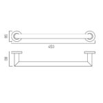 Vado Spa Grab or Towel Rail 450mm