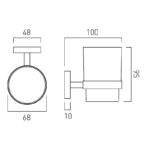 Vado Spa Frosted Glass Tumbler & Holder