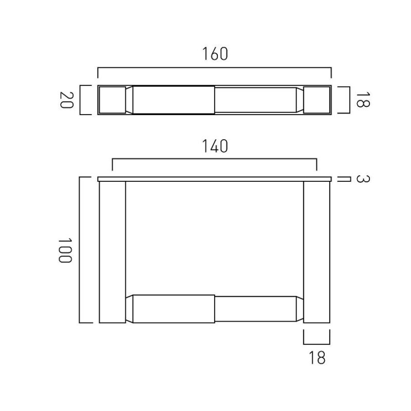 Vado Level Square Closed Paper Holder