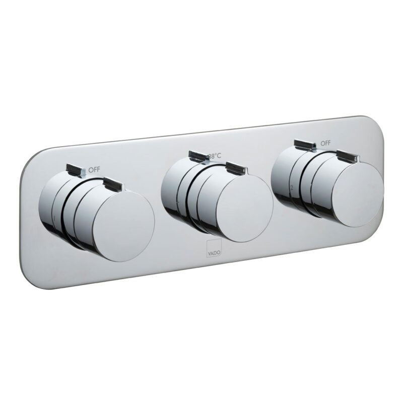 Vado Altitude 2 Outlet 3 Handle Horizontal Thermostatic Valve