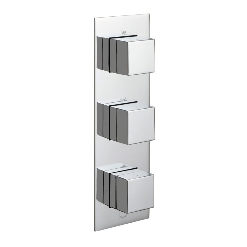 Vado Notion 2 Outlet 3 Handle Vertical Thermostatic Valve Vado Notion 2 Outlet 3 Handle Vertical Thermostatic Valve