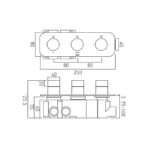 Vado Altitude 3 Outlet, 3 Handle Thermostatic Valve with All-Flo
