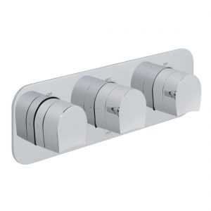 Vado Kovera 3 Outlet 3 Handle Thermostatic Valve with All-Flow