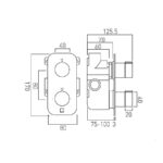 Vado Altitude 1 Outlet 2 Handle Vertical Thermostatic Valve