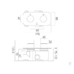 Vado Altitude 1 Outlet 2 Handle Horizontal Thermostatic Valve