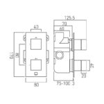Vado Notion 1 Outlet 2 Handle Vertical Thermostatic Valve