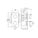Vado Altitude 2 Outlet 2 Handle Thermostatic Valve with All-Flow