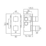 Vado Notion 2 Outlet 2 Handle Thermostatic Valve with All-Flow