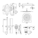 Vado Notion 2 Outlet Thermostatic Shower Set