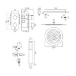 Vado Altitude 2 Outlet Thermostatic Shower Set