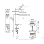 Vado Te Falls Mono Basin Mixer with Universal Waste