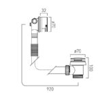 Vado Omika Push Type Bath Filler Waste & Overflow