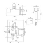 Vado Luxury Shattaf Kit with Thermostatic Mixing Valve Chrome