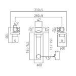 Vado Zoo Wall Mounted 3 Hole Basin Mixer