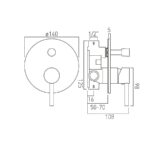 Vado Zoo Manual Shower Valve with Diverter