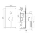 Vado Zoo Manual Shower Valve with Diverter