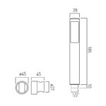 Vado Zoo Single Function Handset with Hose & Bracket
