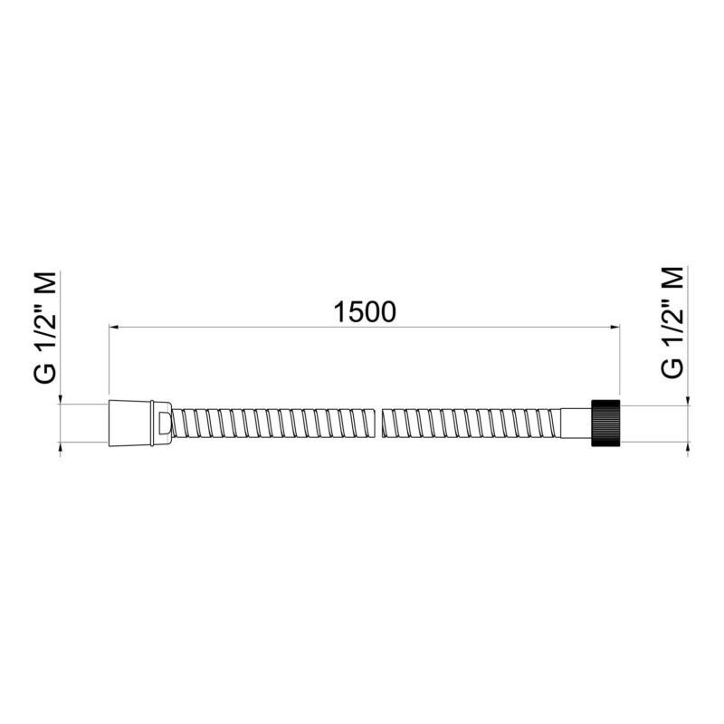 Vema Tiber 1.5m Flexible Shower Hose