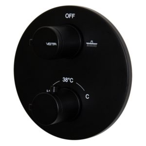Vema Timea Black Two Outlet Thermostatic Valve