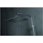 Vema Bar Shower with Integrated Shelf White/Chrome