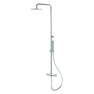 Vema Thermostatic Round Bar Valve with Fixed Head & Riser