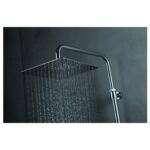 Vema Thermostatic Shower with Fixed Head & Riser Matt Black