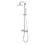 Vema Thermostatic Shower with Fixed Head & Riser Steel