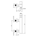 Vema Lys Wall Mounted Shower Mixer Single Outlet